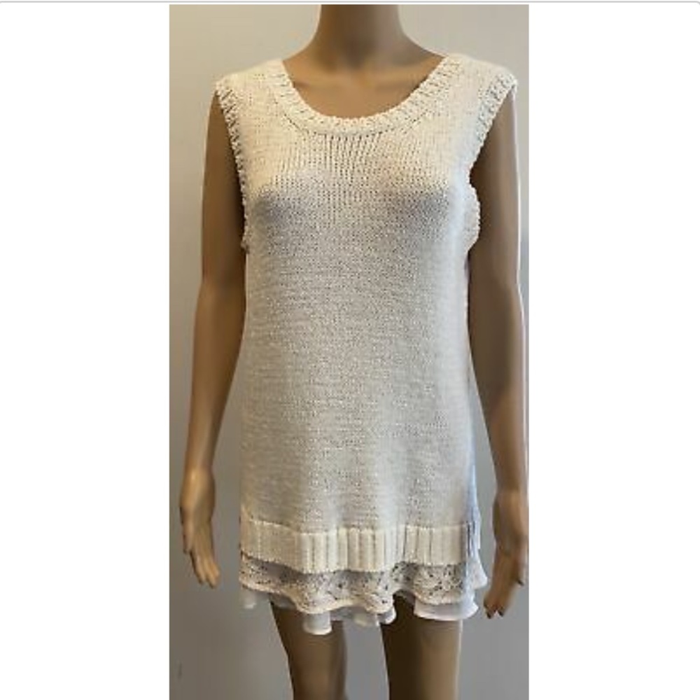 NWT MAILLE CLU ivory sweater vest/tunic